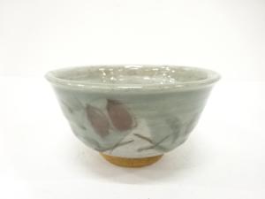 作家物　色絵　花　茶碗（保護箱付）